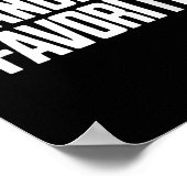 Funny Oma's Lieblings Black Modern Classic Poster (Ecke)