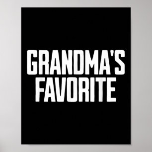 Funny Oma's Lieblings Black Modern Classic Poster