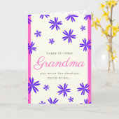 Funny Oma Birthday Card - Vererbung Karte (Gelbe Blume)