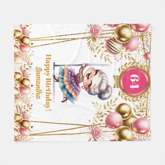 Funny Oma Blanket Rente Geschenk Idee Fleecedecke (Vorderseite (Horizontal))