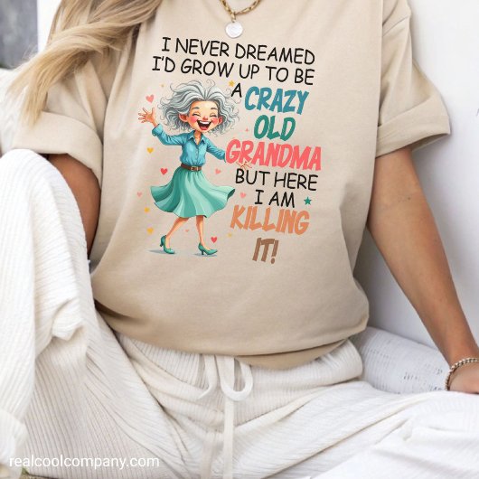 Funny Oma Crazy Old and Killin' It Tri-Blend Shirt