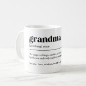 Funny Oma Definition Kaffeetasse (Vorderseite Links)