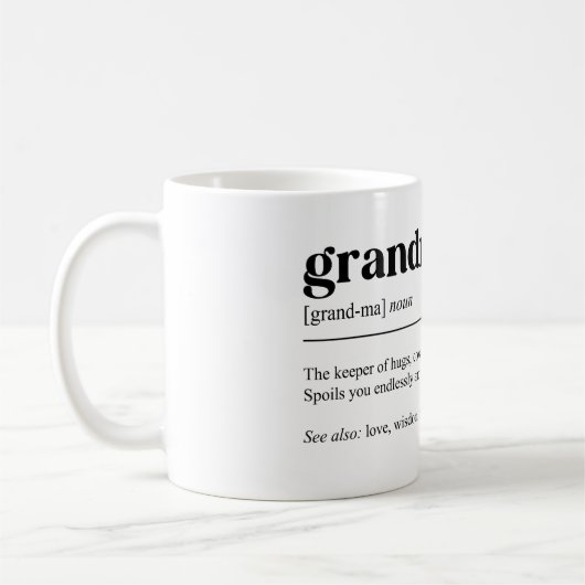 Funny Oma Definition Kaffeetasse (Links)