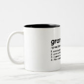 Funny Oma Definition Zwei-Tone-Kaffee-Tasse Zweifarbige Tasse (Links)
