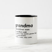Funny Oma Definition Zwei-Tone-Kaffee-Tasse Zweifarbige Tasse (Mittel)