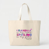 Funny Oma farbenfrohe Typografie Jumbo Stoffbeutel (Vorne)