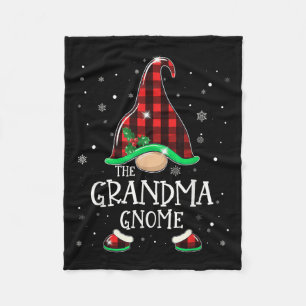 Funny Oma Gnome Buffalo Kariert Matching Christm Fleecedecke