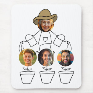Funny Oma Grandkids Fotos Mousepad