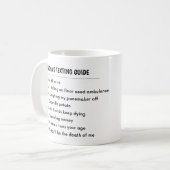 FUNNY Oma Grandpa Großeltern-SIMS-GUIDE Kaffeetasse (Vorderseite Links)