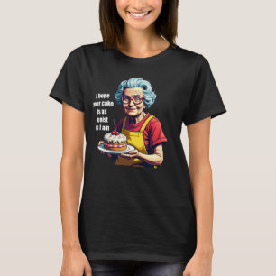 Funny Oma Moist Cake T-Shirt - Women's Graphic Shi