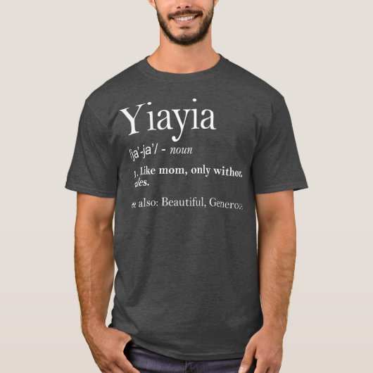Funny Oma Mütter Day Apparel Yiayia Cool T-Shirt (Vorderseite)