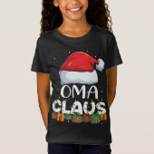 Funny Oma Santa Claus Christmas Pajamas Familienma T-Shirt (Vorderseite)