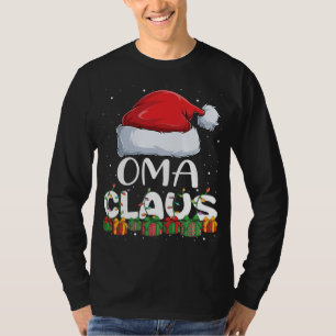 Funny Oma Santa Claus Christmas Pajamas Familienma T-Shirt