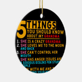 Funny Oma und Grandkids Keramik Ornament (Rechts)