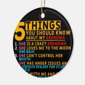 Funny Oma und Grandkids Keramik Ornament (Links)