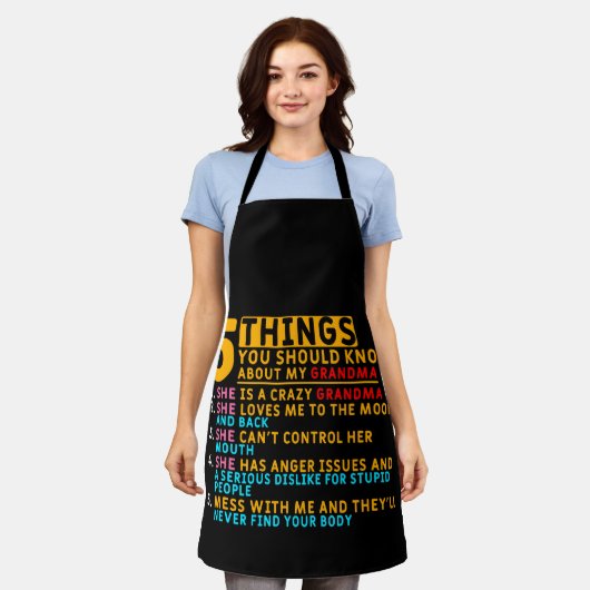 Funny Oma und Grandkids Schürze (Getragen)