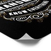 Funny Oma Zitat Funny Sprichwort über Oma Poster (Ecke)