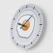 Funny Omelet Frühstück - Küchendekoration Große Wanduhr (Winkel)