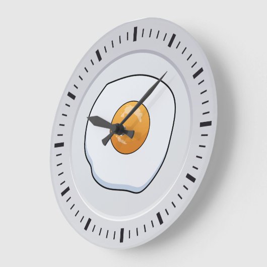 Funny Omelet Frühstück - Küchendekoration Große Wanduhr (Winkel)