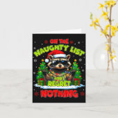 Funny On The Naughty List I Regret Nothing Christm Karte (Gelbe Blume)