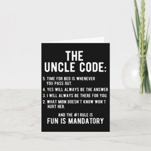 Funny Oncle Geschenke von Design T-Shirt Company U Karte
