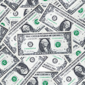 Funny One Dollar Pattern Custom Name Blanket Fleecedecke