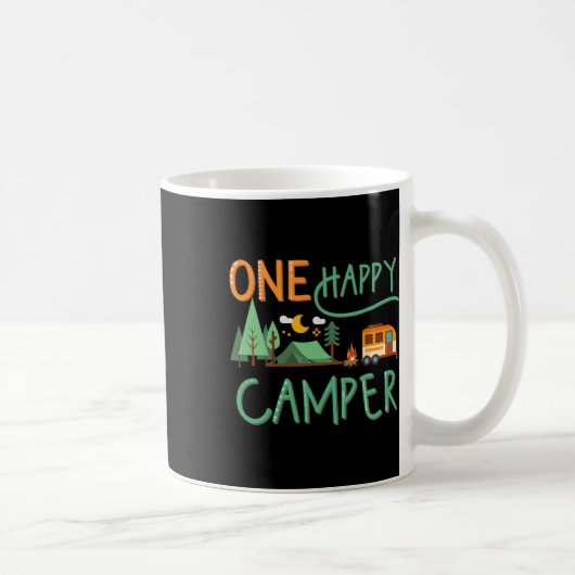 Funny One Happy Camper Sommerurlaub Matching Fa Kaffeetasse (Rechts)