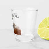 Funny ONE SHOOT ONE KILL Buck Deer Silhouette Schnapsglas (Rechts)