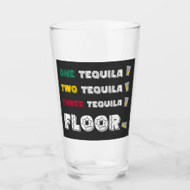 Funny One Tequila Two Tequila Drei Tequila-Etagen Glas