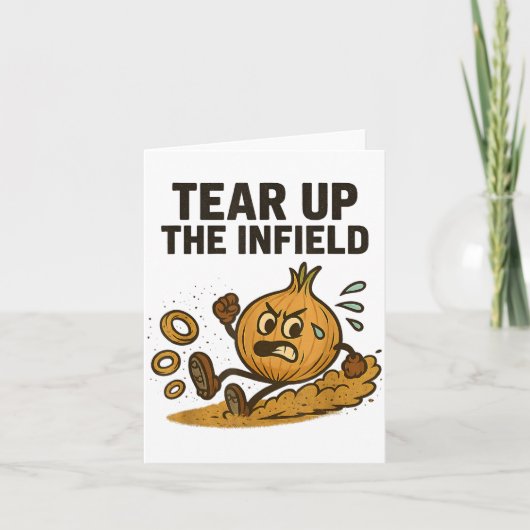 Funny Onion Rings Baseball Base Infield Glove Soft Karte (Vorderseite)