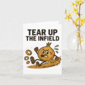 Funny Onion Rings Baseball Base Infield Glove Soft Karte (Gelbe Blume)