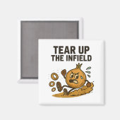 Funny Onion Rings Baseball Base Infield Glove Soft Magnet (Vorderseite/Rückseite)