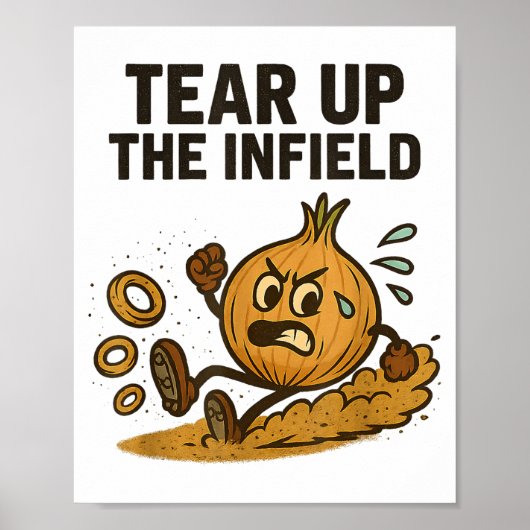 Funny Onion Rings Baseball Base Infield Glove Soft Poster (Vorne)