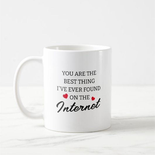 Funny Online Verabred Valentines Kaffeetasse (Links)