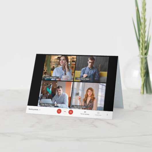 Funny Online Zoom Weihnachtsfeiertag Karte (Vorderseite)