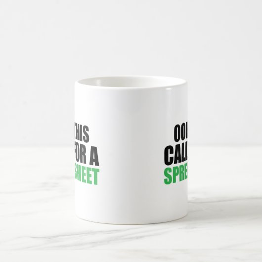 Funny Ooh das fordert einen Tabellenkalkulationspr Kaffeetasse (Mittel)