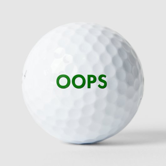 Funny 'Oops' Spaß Joke Quirky Novelty Golfball (Vorderseite)