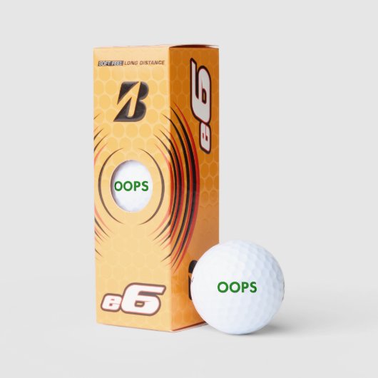 Funny 'Oops' Spaß Joke Quirky Novelty Golfball (Verpackungen)