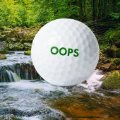 Funny 'Oops' Spaß Joke Quirky Novelty Golfball