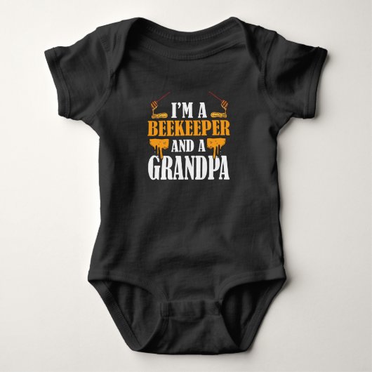 Funny Opa Beekeeper Großvater Honey Lover Baby Strampler (Vorderseite)