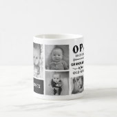 Funny Opa Großvater Foto Collage Kaffeetasse (Mittel)