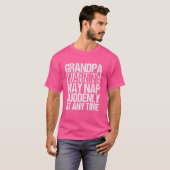 Funny Opa Warnung Mai Nickerchen plötzlich jedes M T-Shirt (Vorne ganz)