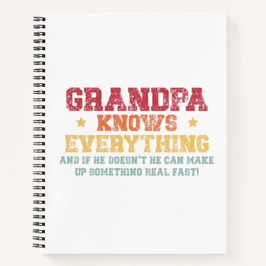 Funny Opa Zitat - "Großvater weiß alles" Notizblock (Vorderseite)