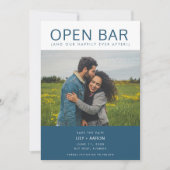 Funny Open Bar Foto Hochzeit Speichern Sie das Dat Save The Date (Vorderseite)