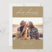 Funny Open Bar Foto Wedding Save The Date (Vorderseite)