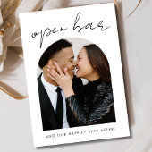 Funny "Open Bar" Foto Wedding Save the Date