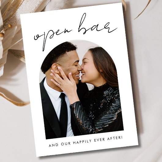 Funny "Open Bar" Foto Wedding Save the Date