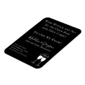 Funny Open Bar Free Cake Hochzeit speichern das Da Magnet (Linke Seite)