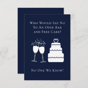 Funny Open Bar Free Cake Hochzeit speichern das Da Save The Date
