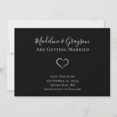 Funny Open Bar Free Cake und Hochzeit Save the Dat Date (Rückseite)